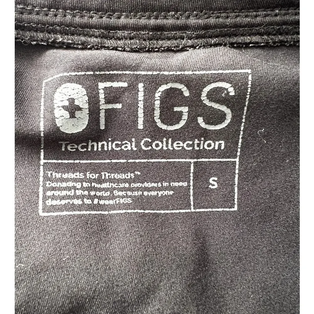 Figs Medical Jogger Scrub Pants Technical Collection Black Stretch Small Pockets